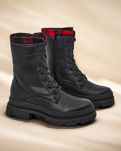 Royalfashion Еко кожени работни ботуши за жени тип workery Fezze