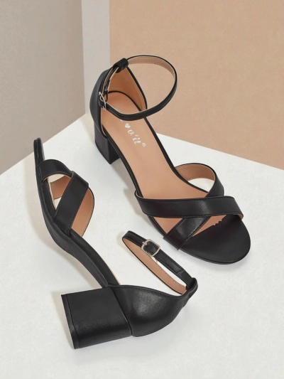 Royalfashion Дамски сандали на дебел ток Eleganza Strap