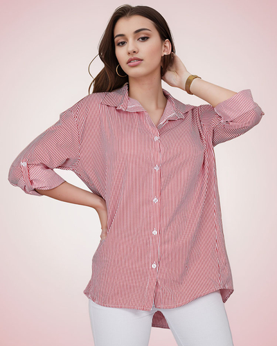 Royalfashion Дамска раирана риза