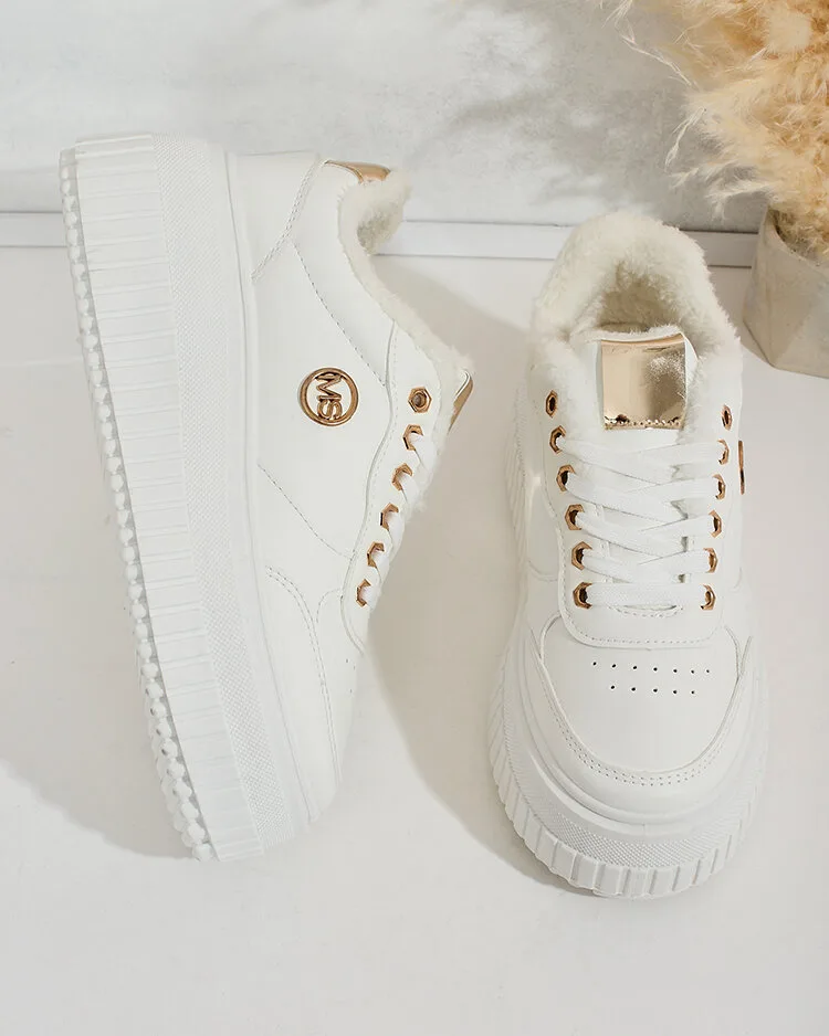 Royalfashion Затоплени дамски маратонки с кожа Sofi