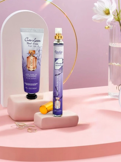 Комплект CaleoLuna Blooming – Крем за ръце и парфюм, 30 ml, 35 ml