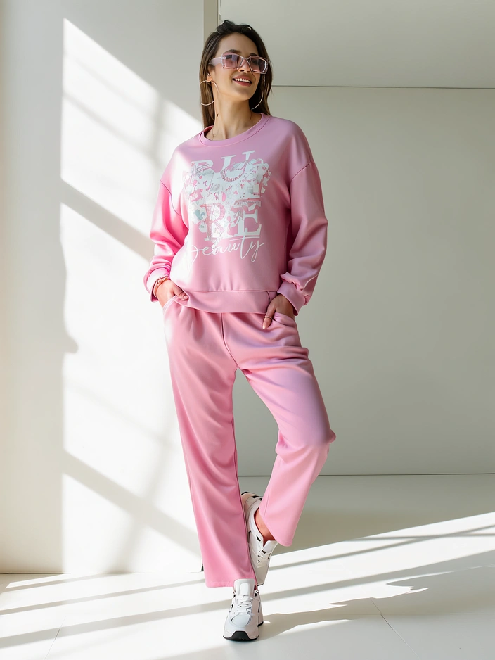 Royalfashion Женски комплект от вискоза с принт