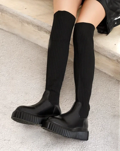 Royalfashion Дамски ботуши Hesoppel с приплъзване над коляното