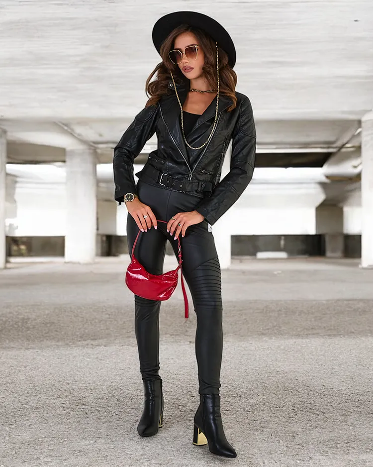 Royalfashion Дамско яке от екокожа ramones