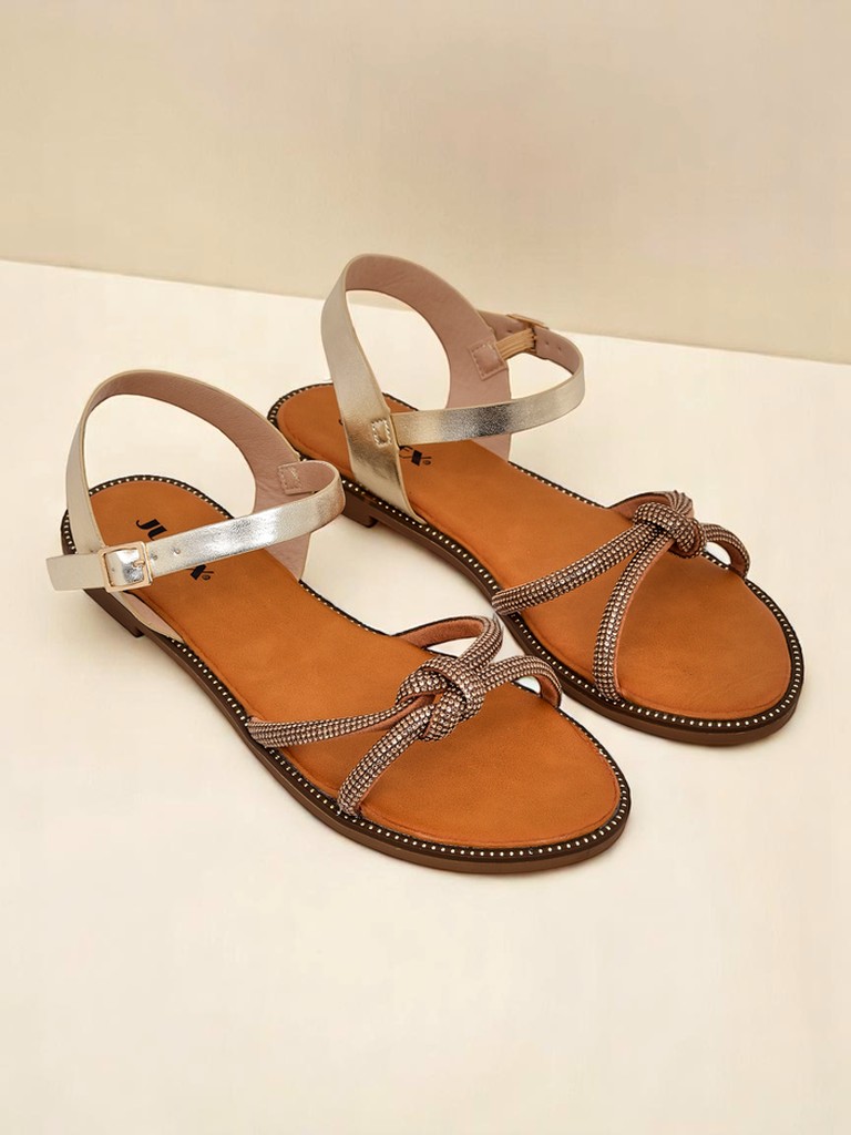 Royalfashion Дамски сандали с декоративни цирконии Bella Shine