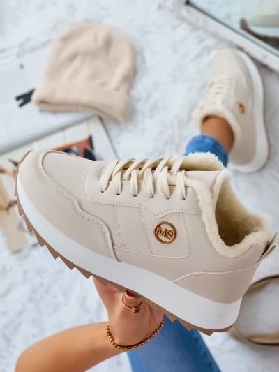 Royalfashion Затоплени дамски маратонки с кожа Casot