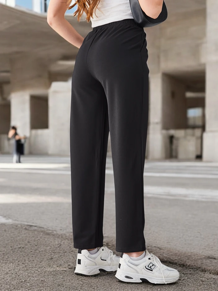 Royalfashion Простички дамски панталони с връзка