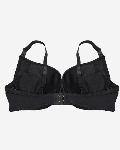 Гладък дантелен сутиен за жени в черно - Бельо