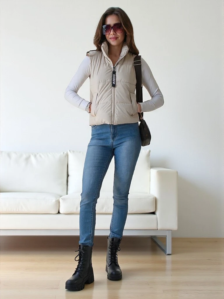 Royalfashion Дамски къс елек