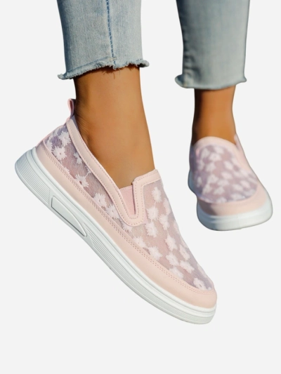 Royalfashion дамски мрежести мокасини с цветя Emzos