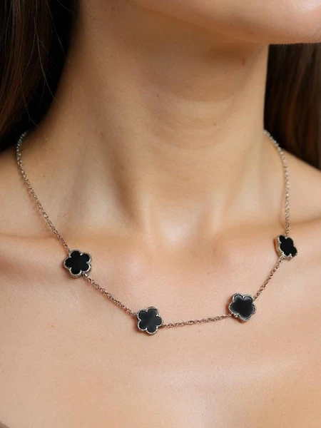 Колие Aurelia Clavis с перламутър в златна рамка