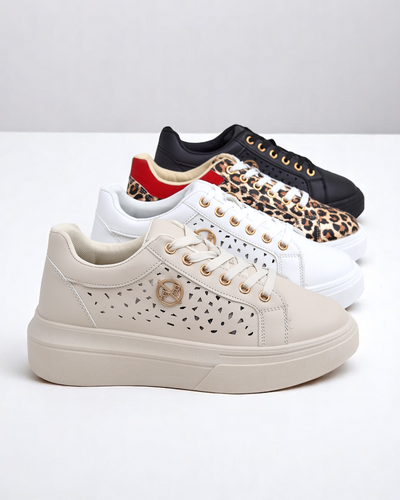 Royalfashion Дамски перфорирани спортни маратонки Leopess