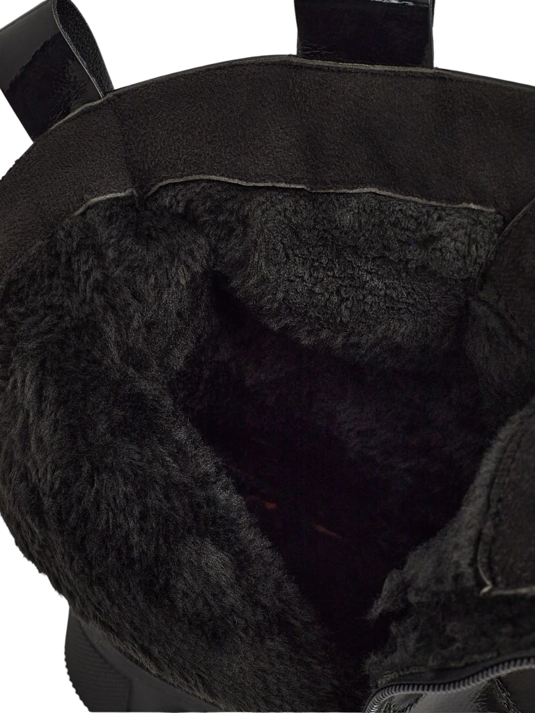 Лакирани дамски боти с връзки Kalen