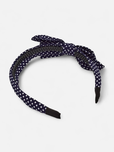 Royalfashion Дамска лента за глава на точки с панделка