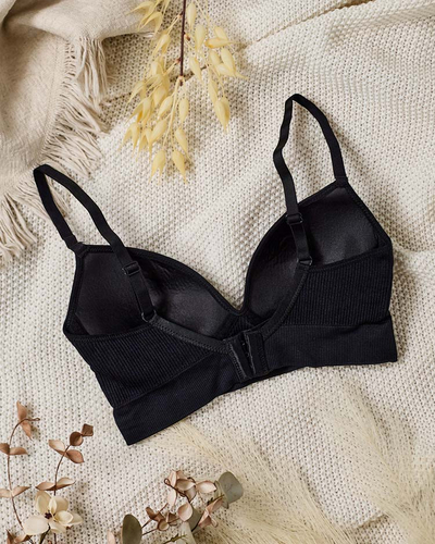 Royalfashion Дамски оребрен сутиен