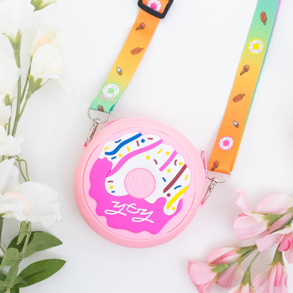 Różowa torebka z pączkiem - Akcesoria