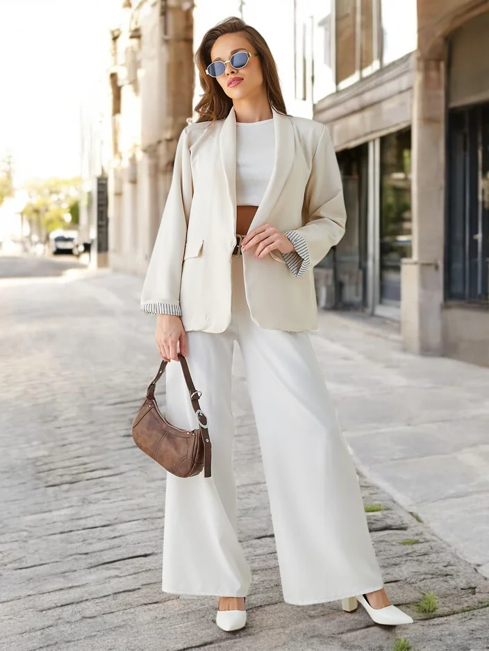 Royalfashion Дамски блейзър без закопчаване Elegantes