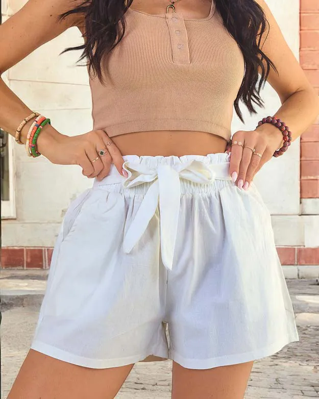 Royalfashion Дамски къси панталони от плат