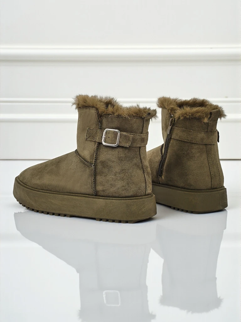 Royalfashion Къси дамски боти тип сноубутс Aurelia Classico