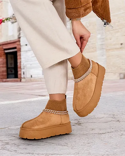 Royalfashion Къси женски снежни ботуши Nananna