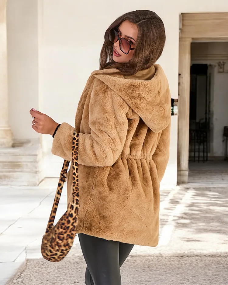 Royalfashion Дамско яке с имитация на кожа