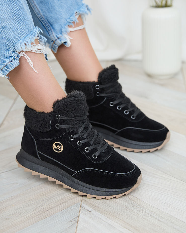 Royalfashion Дамски спортни обувки с изолация в черно Cerrto