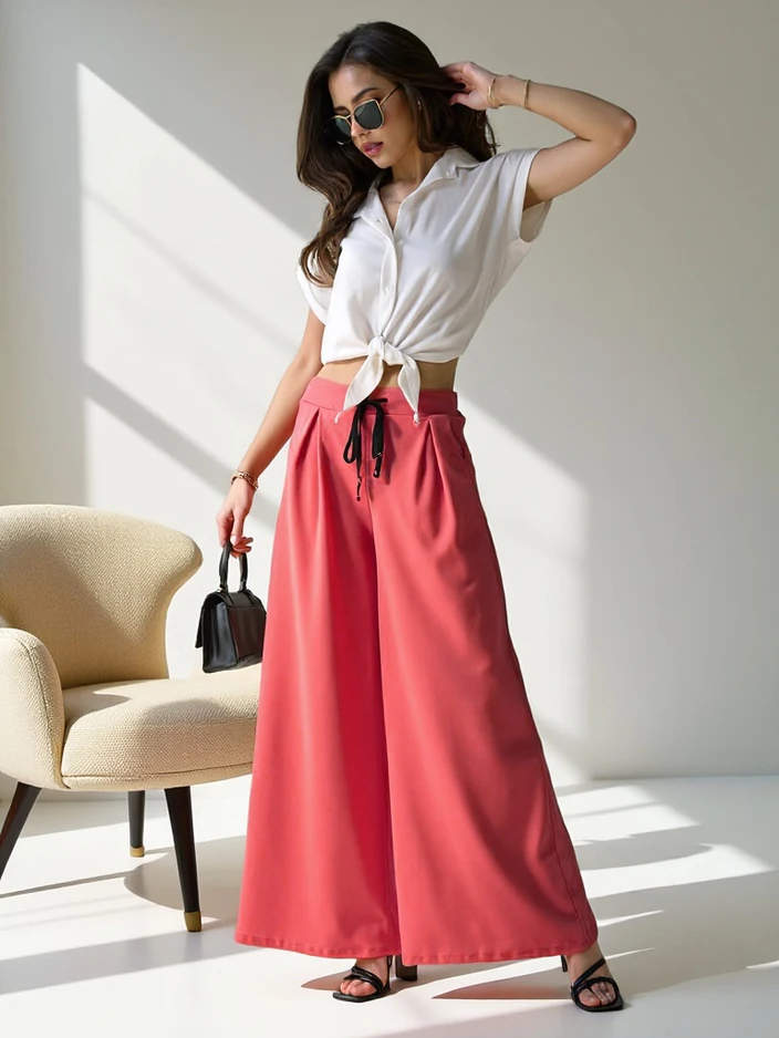 Royalfashion Широки дамски панталони