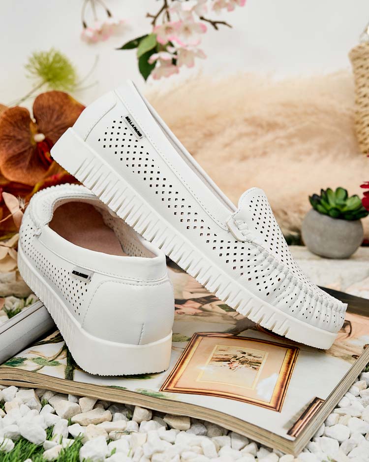 Royalfashion Дамски мокасини от естествена кожа Nafis