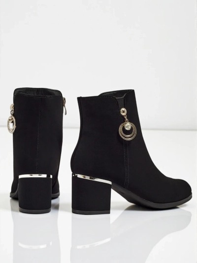 Дамски еко кожени боти до глезена на ток Norevaya