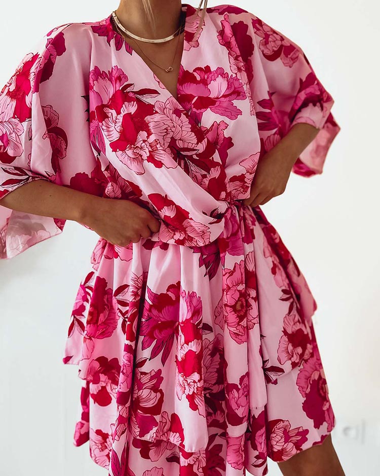 Royalfashion Дамска мини рокля с оригинален десен