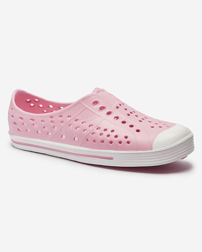 Розови ажурни детски гумени маратонки Jiteri - Обувки