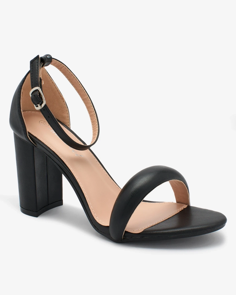 Royalfashion Black Дамски сандали Vefre с висок ток