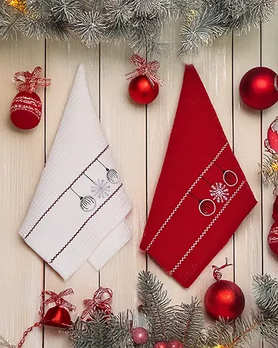 Комплект кърпи за празници на Royalfashion Щастлива Нова година