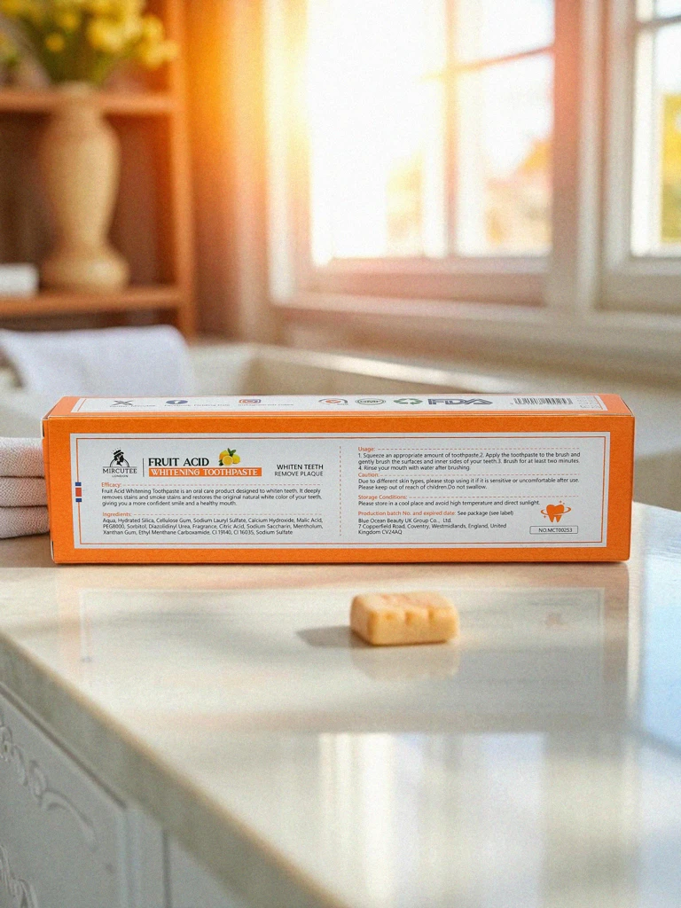 Избелваща плодово-ароматизирана паста за зъби