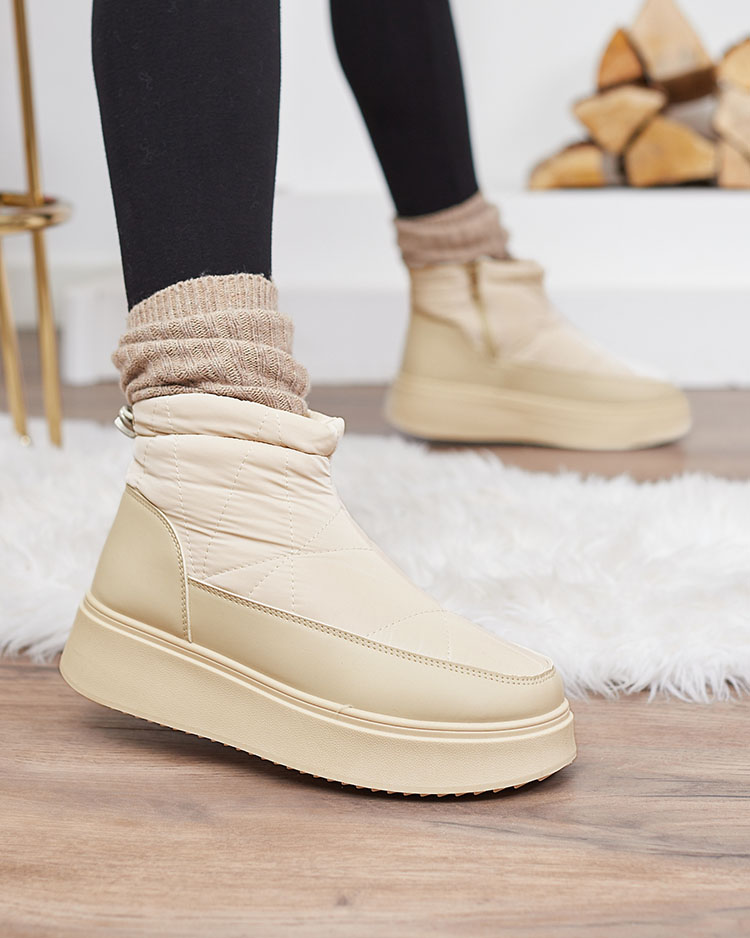 Royalfashion Дамски ботуши за сняг в бежов цвят Fopinia