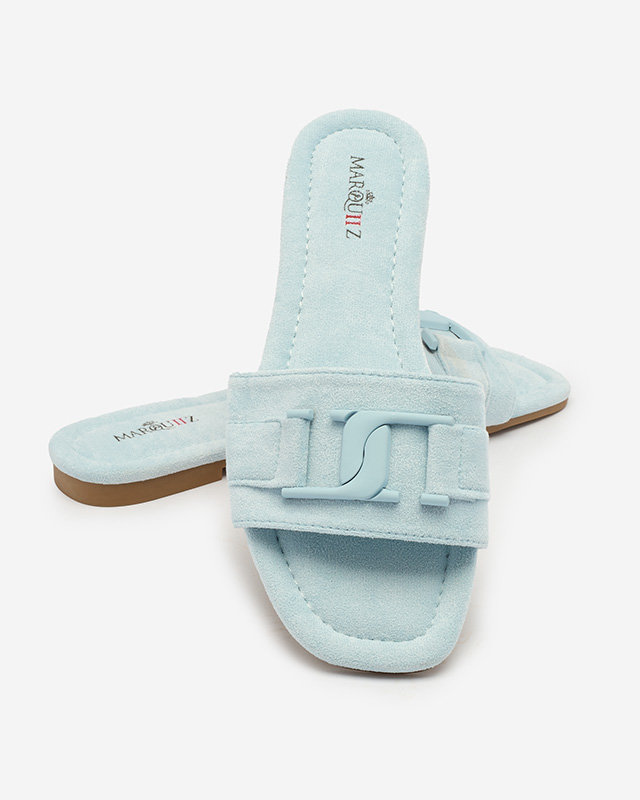 Royalfashion Сини дамски джапанки с катарама Rydr