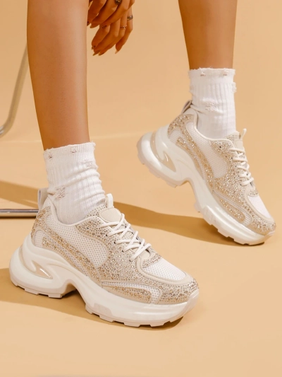 Дамски спортни маратонки Royalfashion с камъни блестящи Bloss