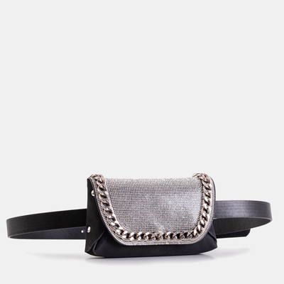 Damska torebka typu nerka z cyrkoniami i łańcuszkiem - Akcesoria