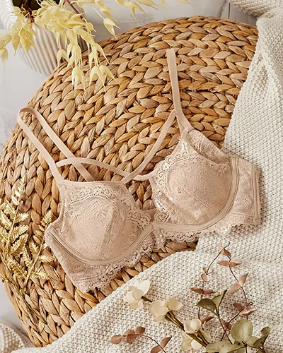 Royalfashion Дамски сутиен с декоративни презрамки