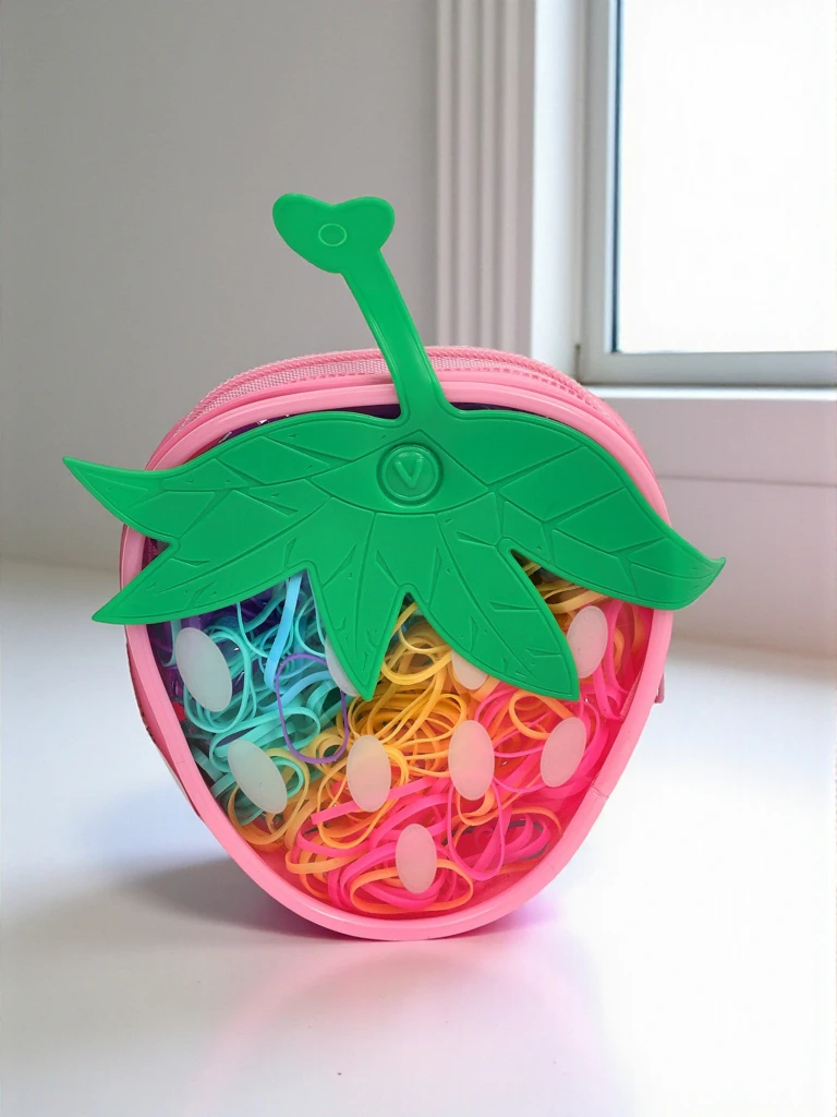 Royalfashion Многоцветни силиконови ластици за коса Ягода