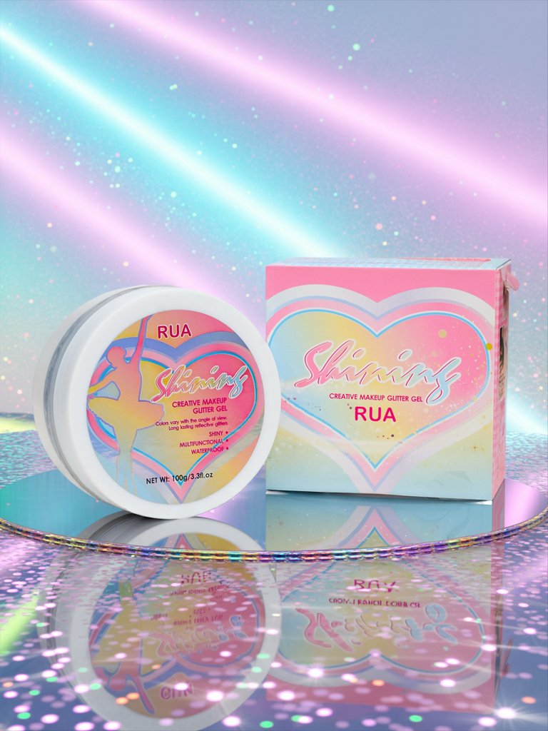 Блестящ гел за декорация на лице в сребрист цвят