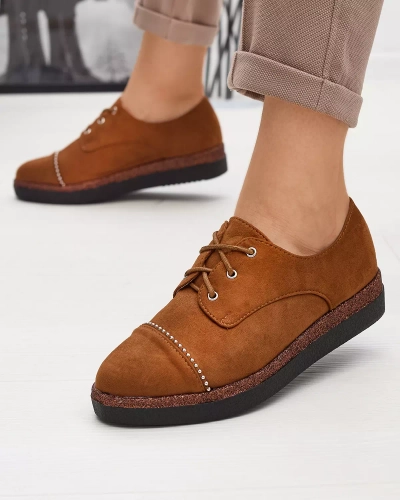 Damskie camelowe półbuty Rilly- Obuwie