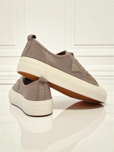 Дамски маратонки Hypatia Mesh светлокафяви за лятото плоска подметка 3см