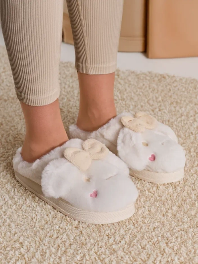 Обувки с козина за жени Royalfashion с панделка Савос