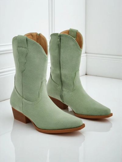 Дамски еко велурени каубойски ботуши SpireHush