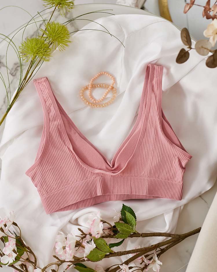 Royalfashion Дамски спортен сутиен с ребра