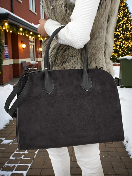 Дамска чанта тип shopper от еко велур Dorelle