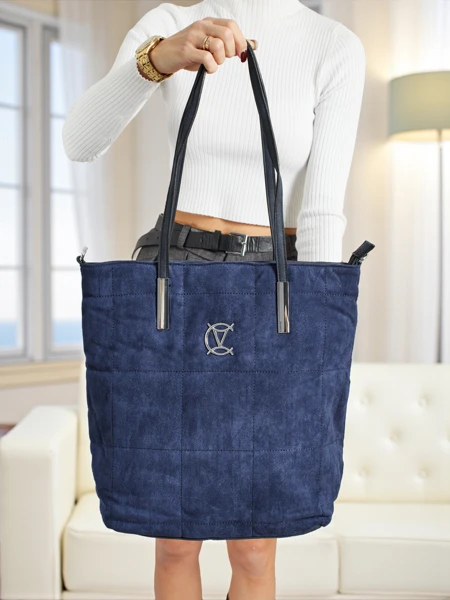 Дамска чанта тип shopper от еко велур Caryenne