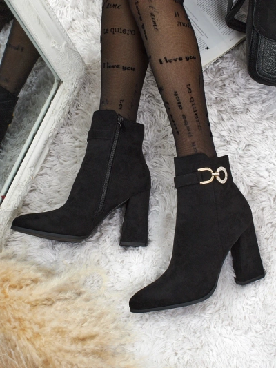 Дамски боти от еко велур на ток Victi