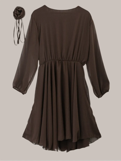 Royalfashion Класическа дамска рокля с дължина до коляното